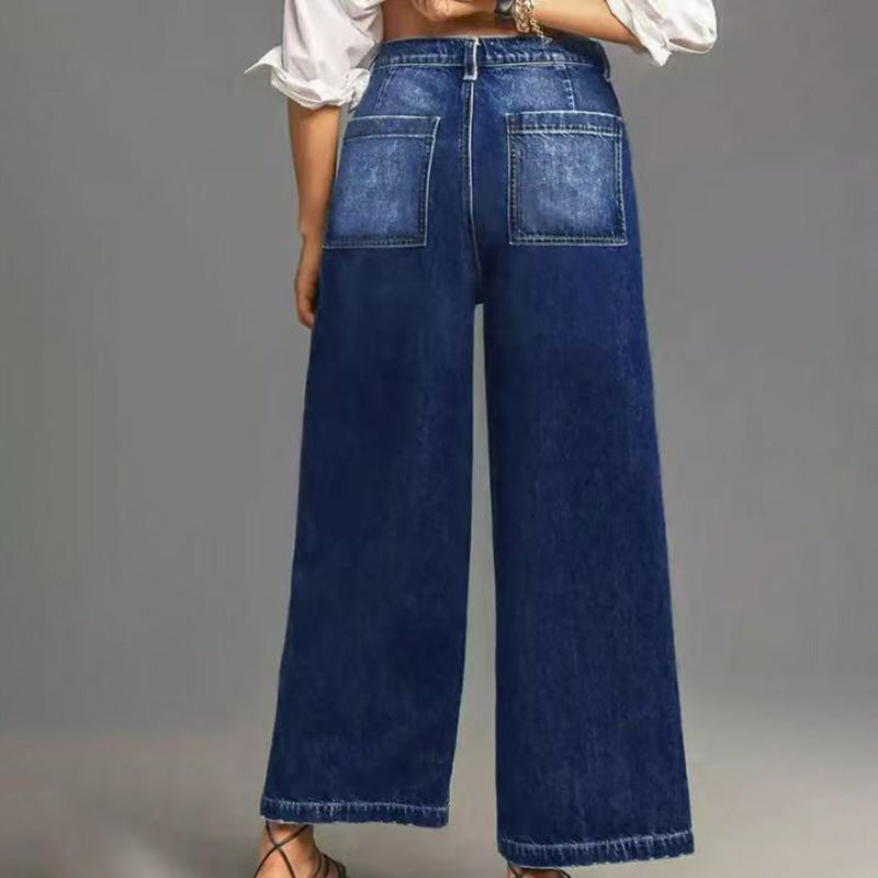 🌞Frühlingserwachen: 50% Rabatt!👖 Damen High-Rise Weitbeinjeans – Casual & bequem!