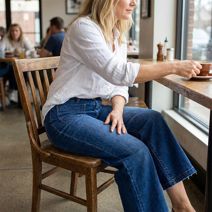 🌞Frühlingserwachen: 50% Rabatt!👖 Damen High-Rise Weitbeinjeans – Casual & bequem!