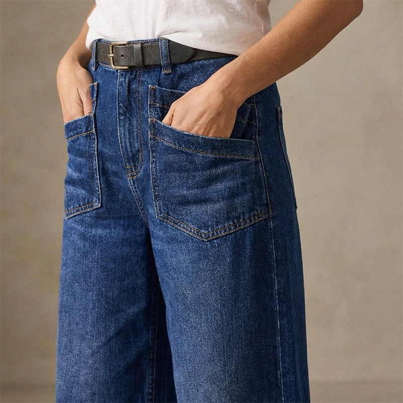 🌞Frühlingserwachen: 50% Rabatt!👖 Damen High-Rise Weitbeinjeans – Casual & bequem!