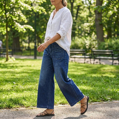 🌞Frühlingserwachen: 50% Rabatt!👖 Damen High-Rise Weitbeinjeans – Casual & bequem!