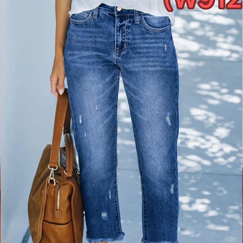 ✨🔥Damen-Retro-Cropped-Straight-Leg-Jeans👖