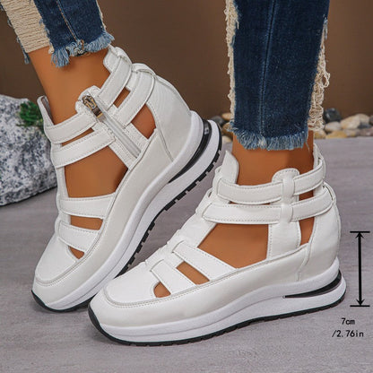 🔥 50 % Rabatt! Luftige Keilabsatz-Sandalen – wasserfestes PU + Profilgummisohle | Bequem & vielseitig