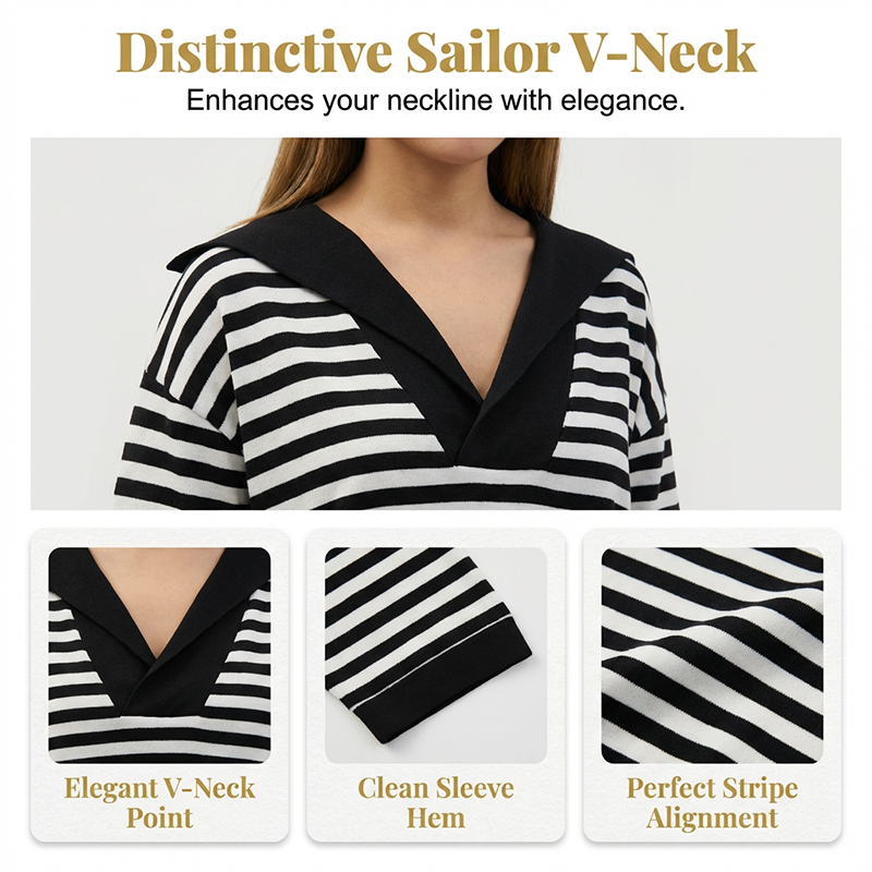 👚 50% RABATT! 🔥 Damen Gestreiftes V-Ausschnitt Oberteil & Hosen-Set – Bequemer Schnitt, Stilvolles Design & Perfekt Für Einen Lässigen Look 💃