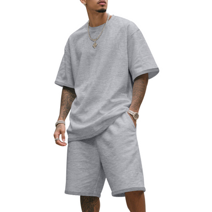 👕 50% RABATT! 🔥 Herren Freizeit-Set – T-Shirt & Shorts – bequem & atmungsaktiv – Perfekt für heiße Tage, Sport oder Strand – lässiger 2-teiliger Look 🩳