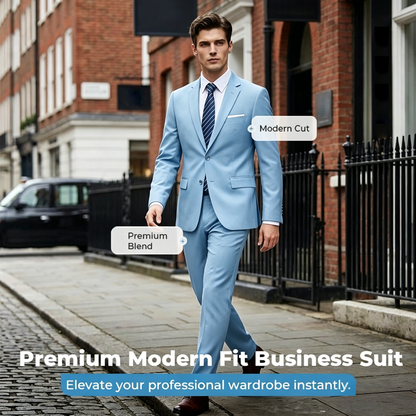 🔥-50% Aktion – Nur solange der Vorrat reicht⏳Zweiteiliges Business-Anzugset für Herren in Modern Fit