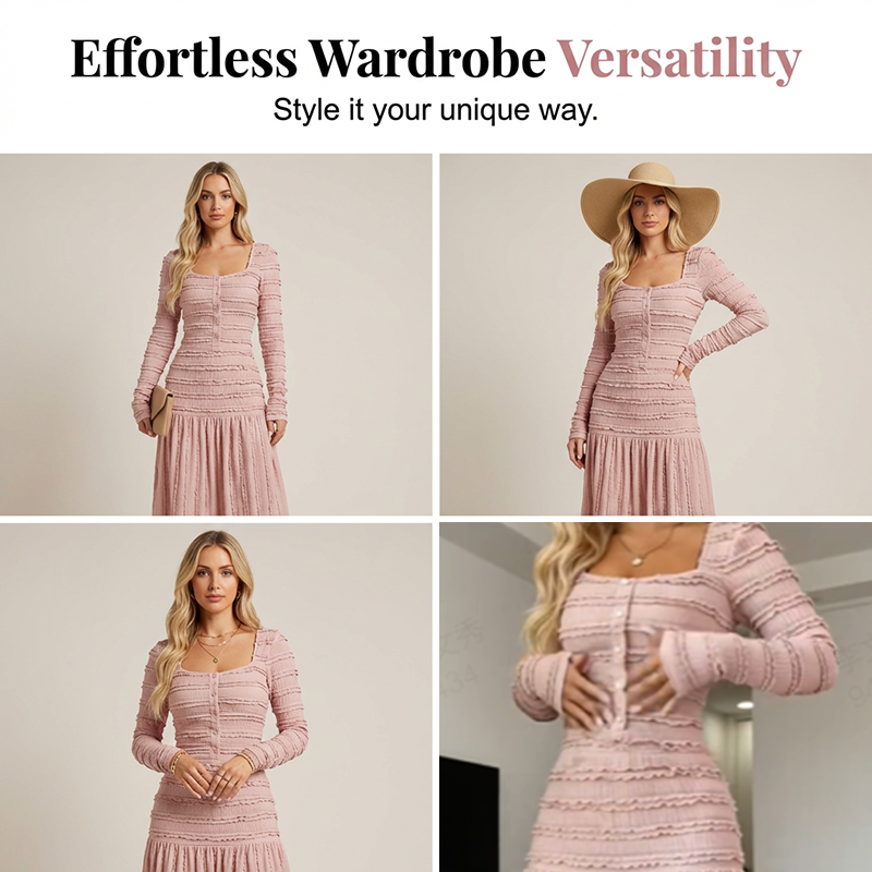 Versandkostenfrei⭐️Das „Wohlfühl-Kleid“ für Deinen Sommer.👗Luftiger Stoff, elastisches Design & die perfekte Passform – für jeden Anlass