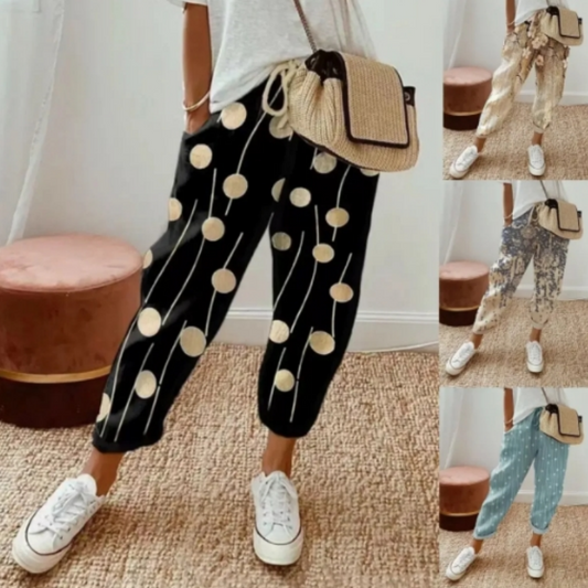 🔥 HOT SALE: -50% 💥 Damen Casual Hose mit buntem Print 🌈 stylisch, bequem & perfekt für den Alltag ✨