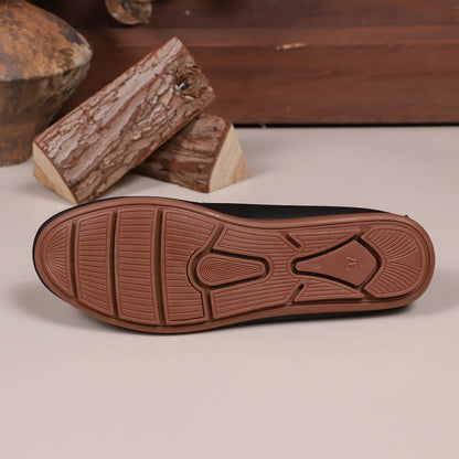 Damen-PU-Leder Loafers, flach