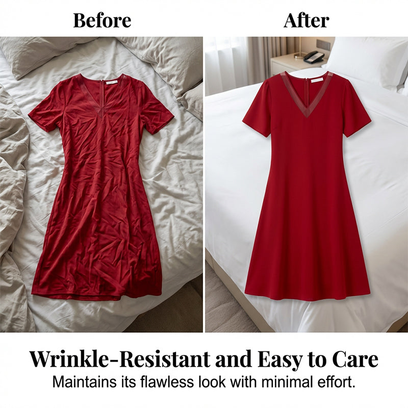 ⏳Limitiertes 50 % Rabatt⏰Elegantes Netzkleid mit V-Ausschnitt für Damen❤️👗