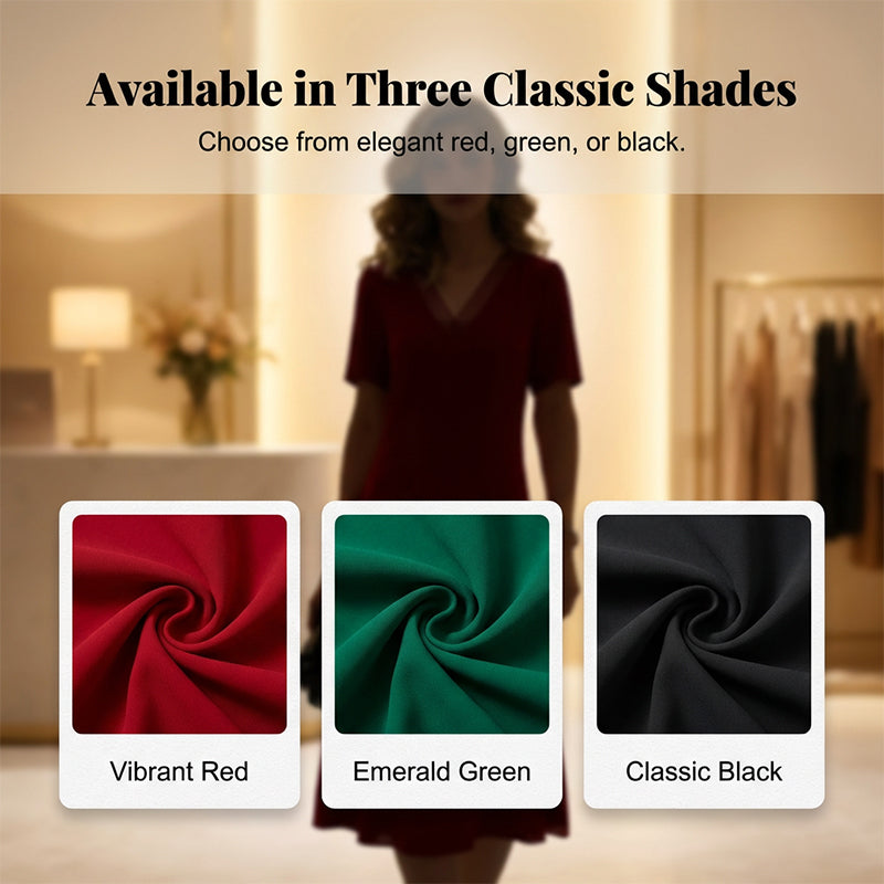 ⏳Limitiertes 50 % Rabatt⏰Elegantes Netzkleid mit V-Ausschnitt für Damen❤️👗