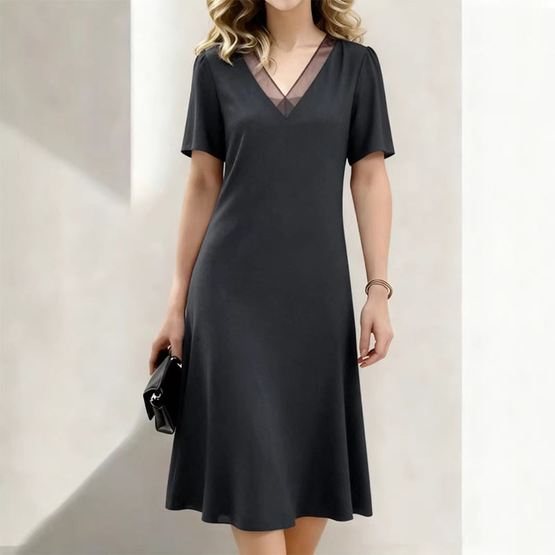 ⏳Limitiertes 50 % Rabatt⏰Elegantes Netzkleid mit V-Ausschnitt für Damen❤️👗