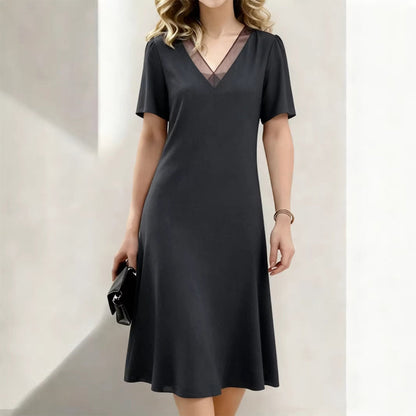 ⏳Limitiertes 50 % Rabatt⏰Elegantes Netzkleid mit V-Ausschnitt für Damen❤️👗
