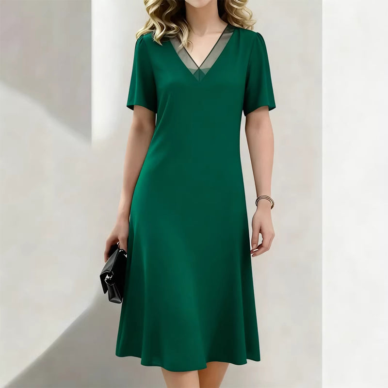 ⏳Limitiertes 50 % Rabatt⏰Elegantes Netzkleid mit V-Ausschnitt für Damen❤️👗