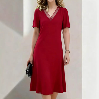 ⏳Limitiertes 50 % Rabatt⏰Elegantes Netzkleid mit V-Ausschnitt für Damen❤️👗