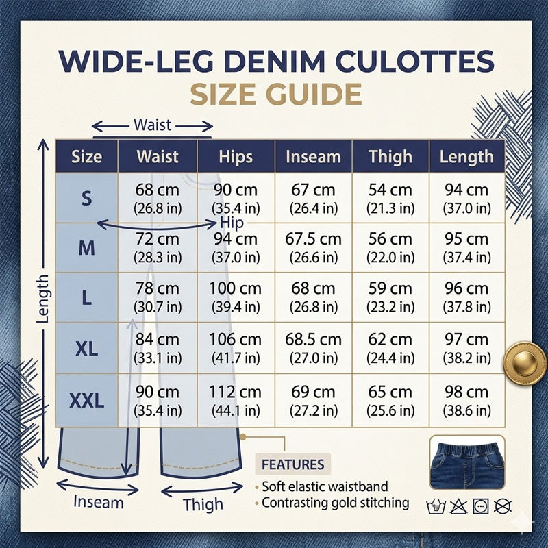 👖 Weite Damen-Crop-Jeans mit Gummibund – Bequem, Weitbeinig, Denim 🍂