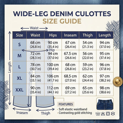 👖 Weite Damen-Crop-Jeans mit Gummibund – Bequem, Weitbeinig, Denim 🍂