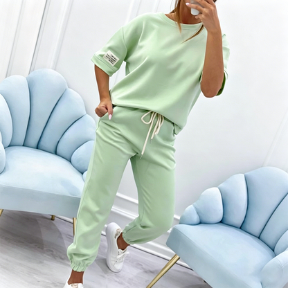 💥NEUER HEISSER SALE💥Lässiges Set aus kurzärmeligem Oberteil und Hose für Damen