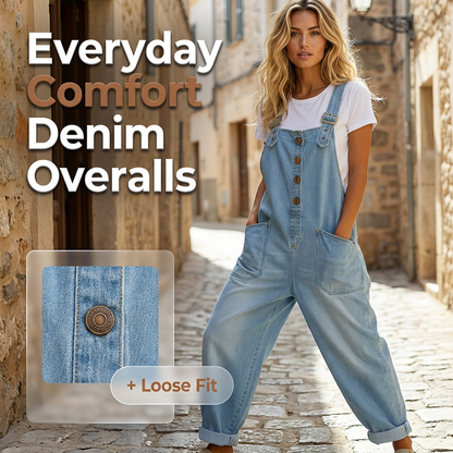 👖🔥 50% RABATT 💥 Damen Baggy Denim Latzhose mit Taschen – lässig, bequem & absolut im Trend