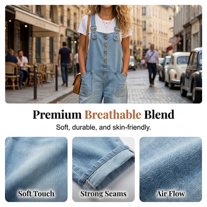 👖🔥 50% RABATT 💥 Damen Baggy Denim Latzhose mit Taschen – lässig, bequem & absolut im Trend