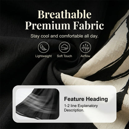 👗 50% RABATT! 👖 Elegantes Women-Set – Lockeres Top mit bedruckter Hose – Leicht, luftig & perfekt für Sommer, Strand oder besondere Anlässe – stilvoll und bequem 🌸