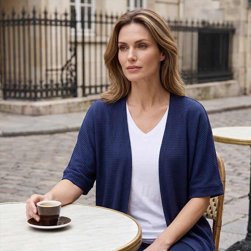 🌺Lässiger Kurzarm-Cardigan für Damen