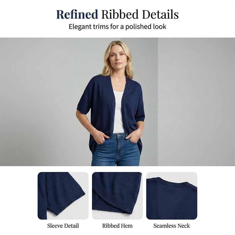 🌺Lässiger Kurzarm-Cardigan für Damen