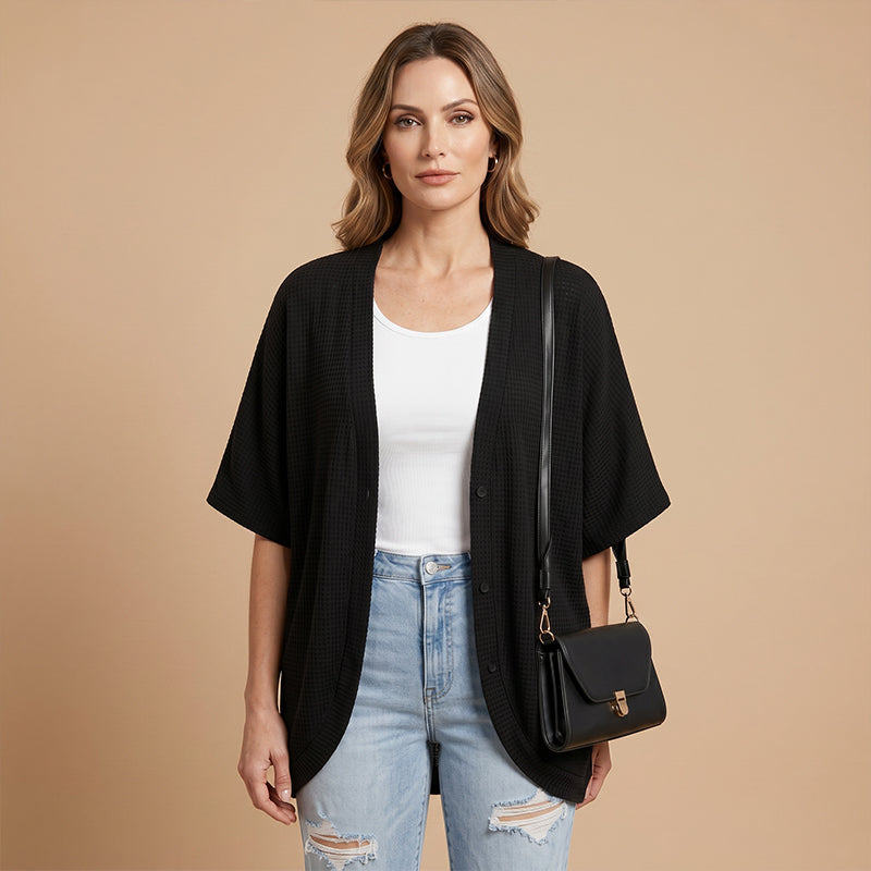 🌺Lässiger Kurzarm-Cardigan für Damen