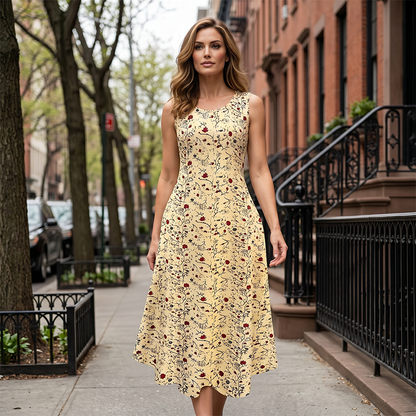 🔥NUR FÜR BEGRENZTE ZEIT: 50 % RABATT!🔥  👗 Ärmelloses Maxikleid für Damen mit Blumenmuster – mit Seitentaschen, elegant und bequem 🌸