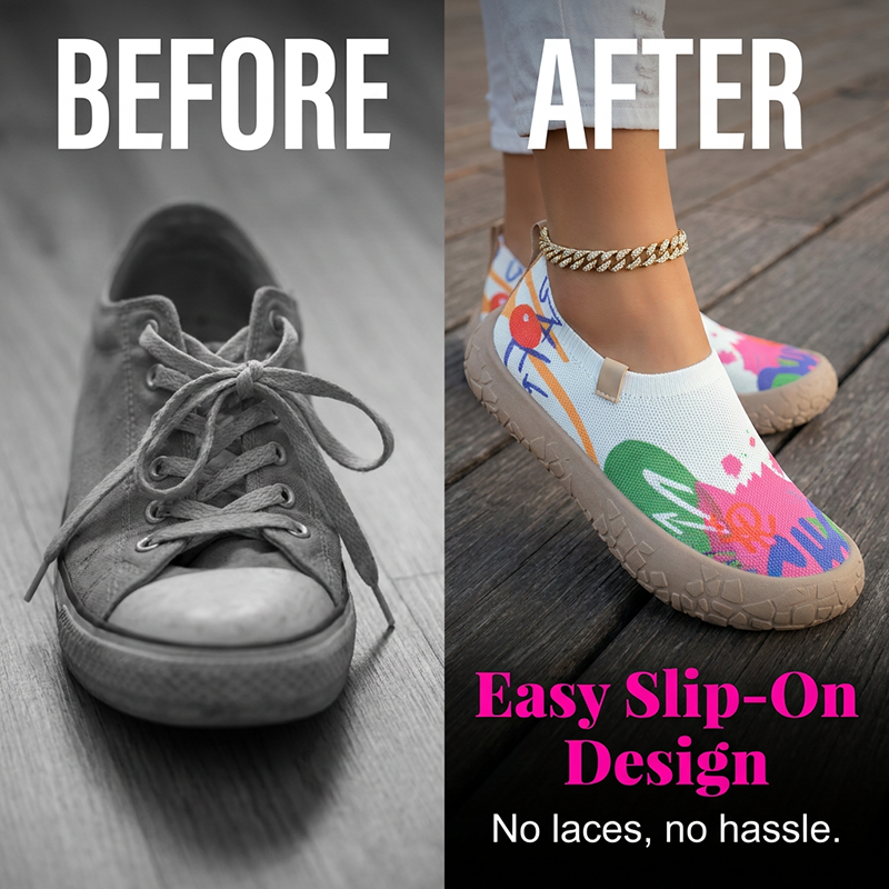 🏃‍♀️💨 50% RABATT! Damen Slip-On Wanderschuhe – Leicht, atmungsaktiv & farbenfrohes Design!