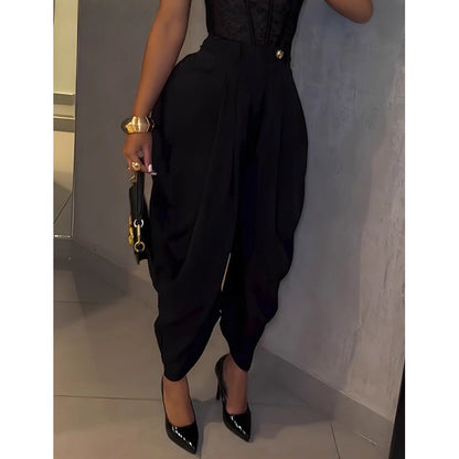 ⏰ 55 % RABATT – Nur für kurze Zeit ✨Lässige Damenhose mit hoher Taille und weitem Bein