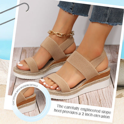 🌞Modische Damen-Sandalen robuste Sohle Keilabsatz