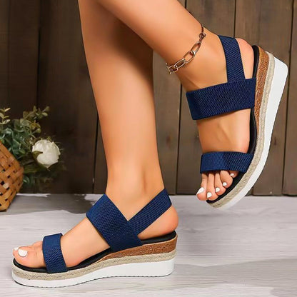 🌞Modische Damen-Sandalen robuste Sohle Keilabsatz