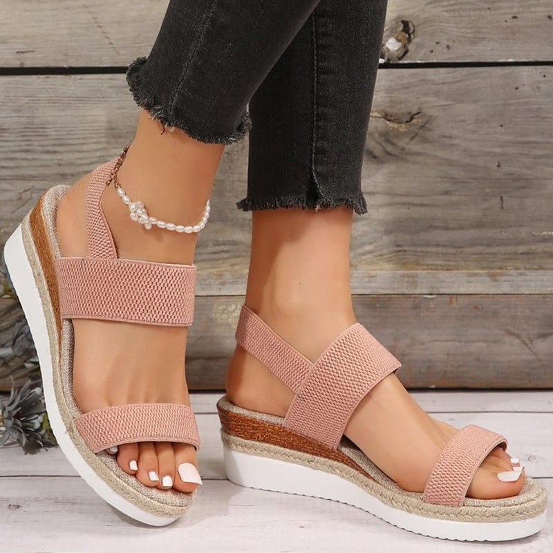 🌞Modische Damen-Sandalen robuste Sohle Keilabsatz