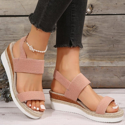 🌞Modische Damen-Sandalen robuste Sohle Keilabsatz