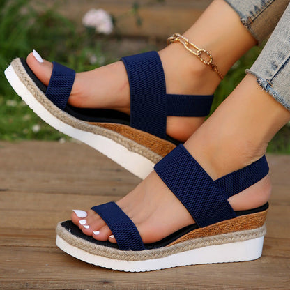 🌞Modische Damen-Sandalen robuste Sohle Keilabsatz