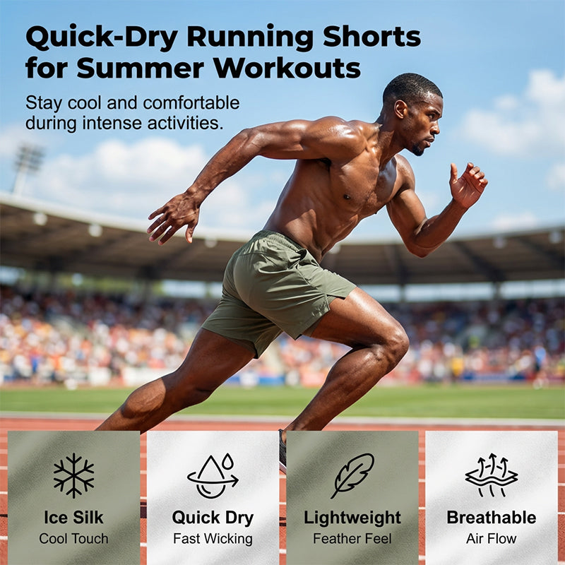 Men's Quick-Dry Athletic Shorts with Pockets