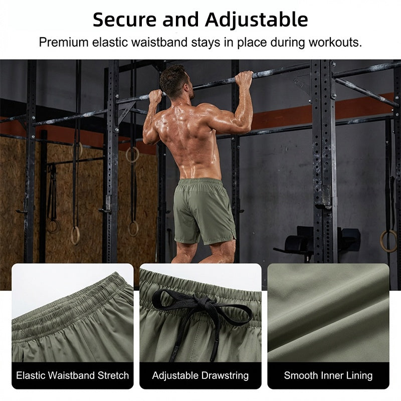 Men's Quick-Dry Athletic Shorts with Pockets