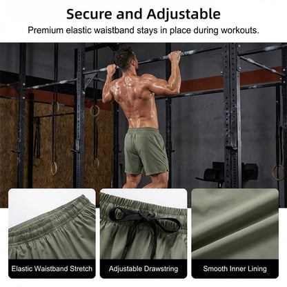 Men's Quick-Dry Athletic Shorts with Pockets