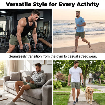 Men's Quick-Dry Athletic Shorts with Pockets