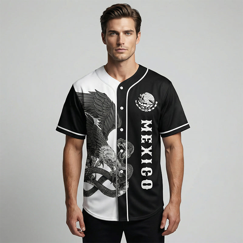 Men's Printed Casual Button-Down Shirt
