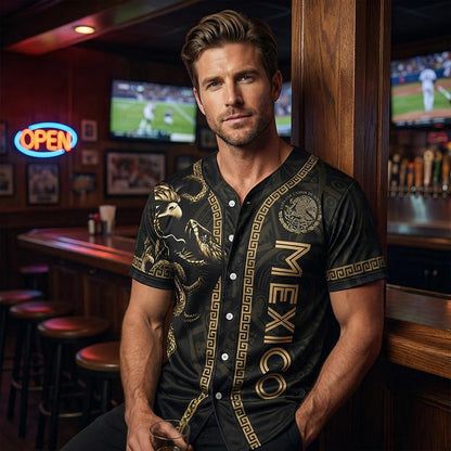 Men's Printed Casual Button-Down Shirt
