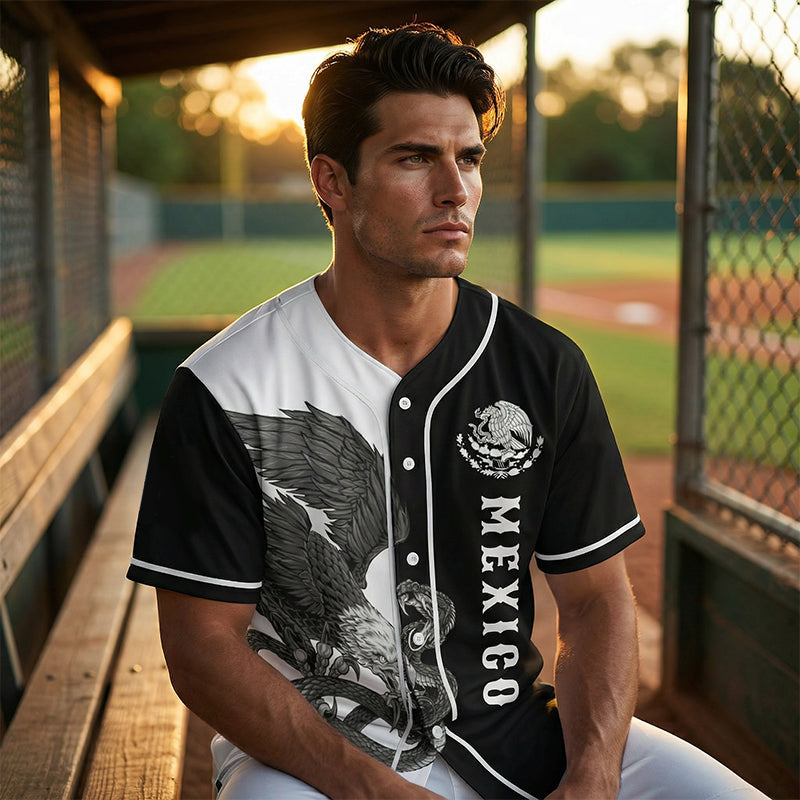 Men's Printed Casual Button-Down Shirt