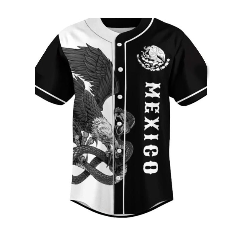 Men's Printed Casual Button-Down Shirt