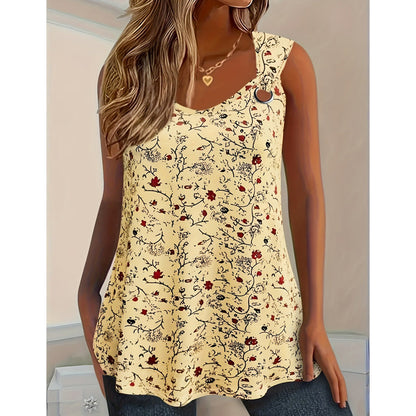 💞 Über 100.000 verkauft – der beliebteste Hit – jetzt zum halben Preis！Sommer-Tanktop für Damen mit Blumenmuster