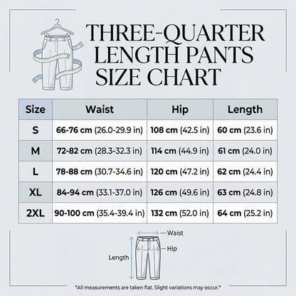 Lässige Damen-Caprihose mit Knopfverzierung