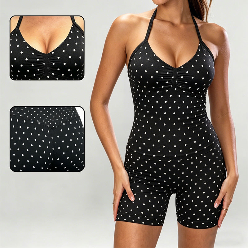 Polka Dot Halter Top & Shorts Set