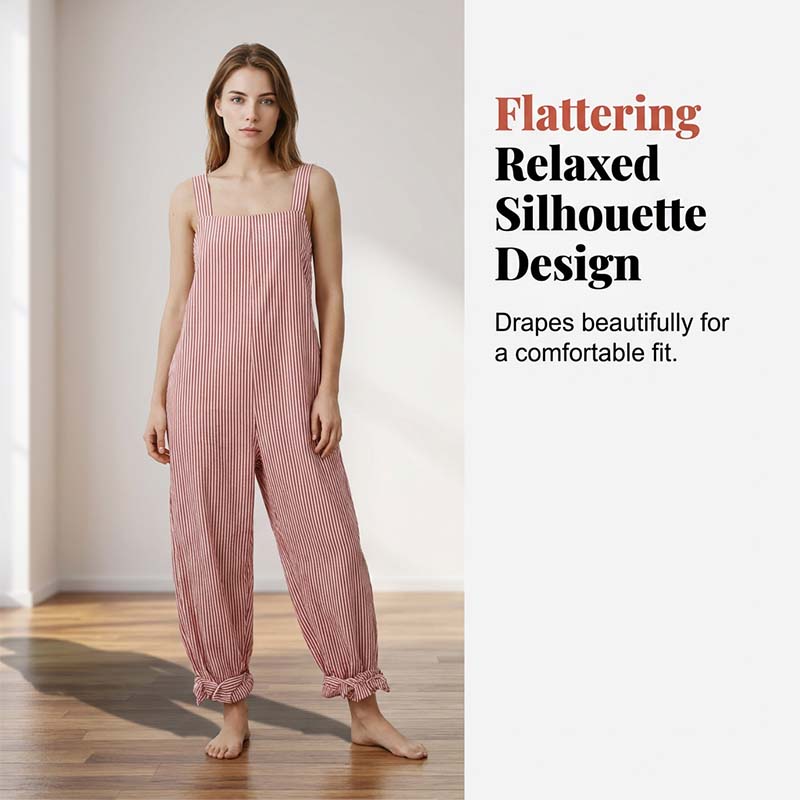 👗✨Sommer-Sonderangebot 55% RABATT!🌸 Lässiger gestreifter Overall mit schmalen Trägern – perfekt für Sommer & Urlaub