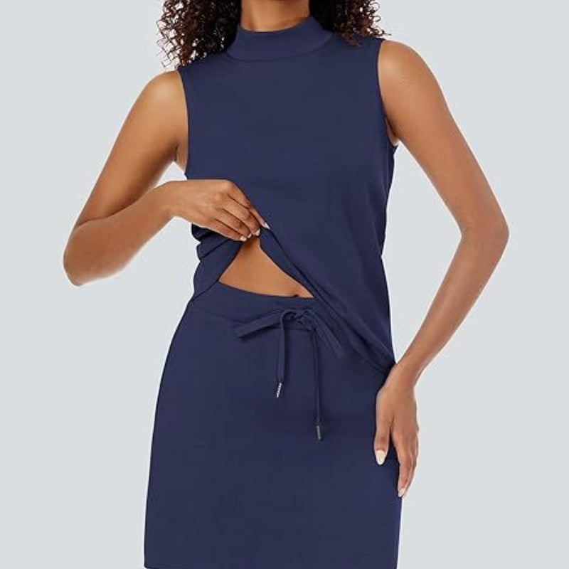 Zweiteiliges Trainingsset für Damen: Tanktop & Minirock