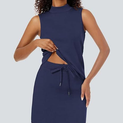 Zweiteiliges Trainingsset für Damen: Tanktop & Minirock