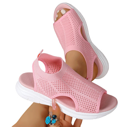 👡 Atmungsaktive Netzgewebe-Sandalen mit offener Zehenpartie für Damen | Bequem & leicht